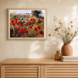 Wildflowers in the Countryside artwork displayed in a warm interior