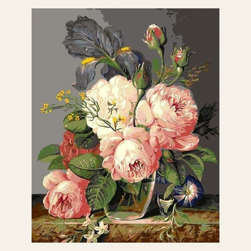 Bouquet of Wild Flowers finished paint by numbers artwork