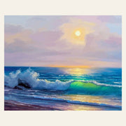 Seaside and Waves finished paint by numbers artwork