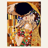 Beautiful Kiss finished paint by numbers artwork