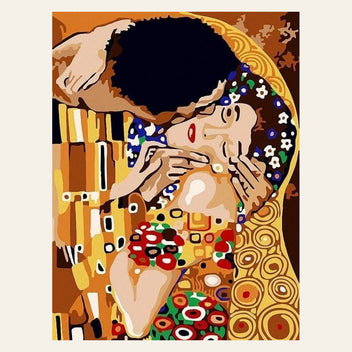 Beautiful Kiss finished paint by numbers artwork