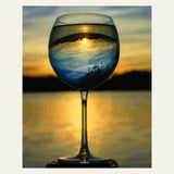 Wine Glass and Nice View finished paint by numbers artwork
