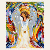 Abstract Little Angel finished paint by numbers artwork