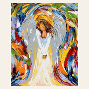 Abstract Little Angel finished paint by numbers artwork