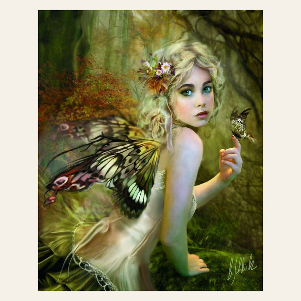 Golden Fairy finished paint by numbers artwork