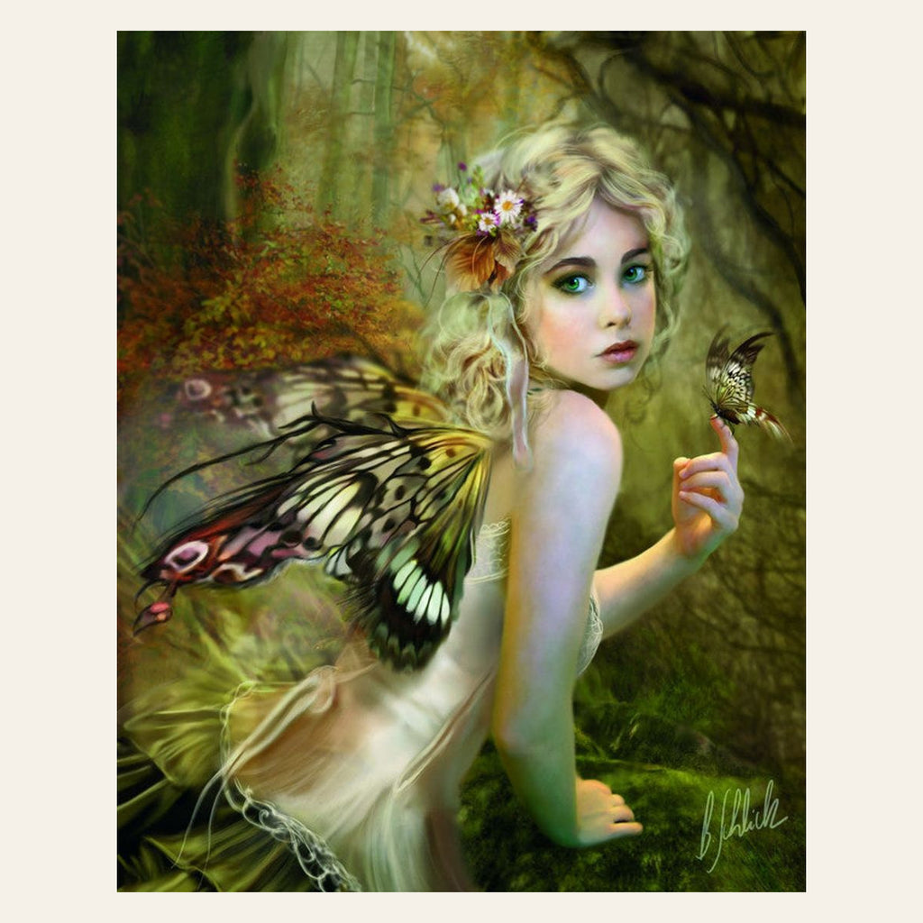 Golden Fairy finished paint by numbers artwork