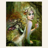 Golden Fairy finished paint by numbers artwork