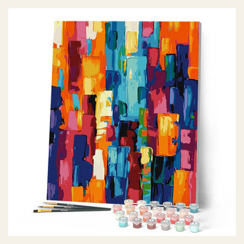 Abstract Energy finished paint by numbers artwork