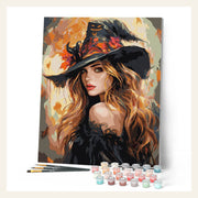 The Pretty Witch finished paint by numbers artwork