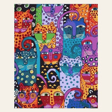 Cats Design finished paint by numbers artwork