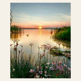 Peaceful Lake finished paint by numbers artwork