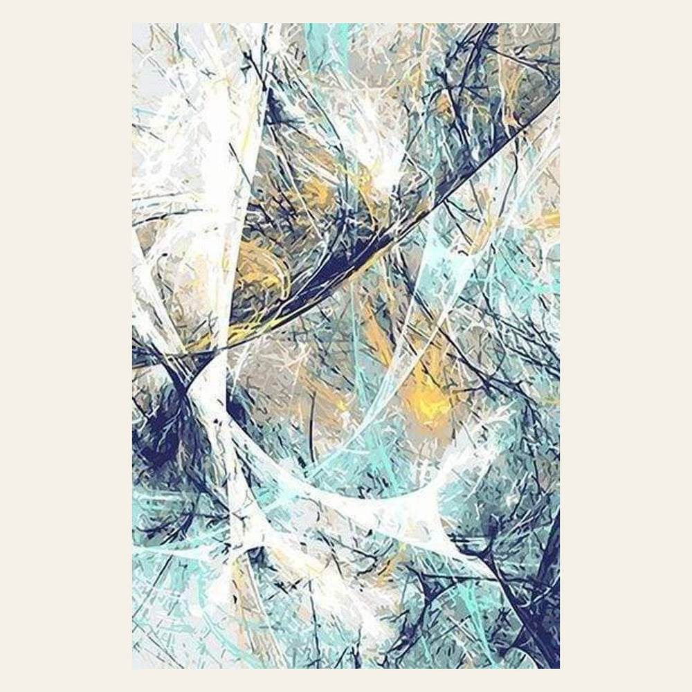 Abstract Art finished paint by numbers artwork