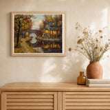 Retirement and tranquility artwork displayed in a warm interior