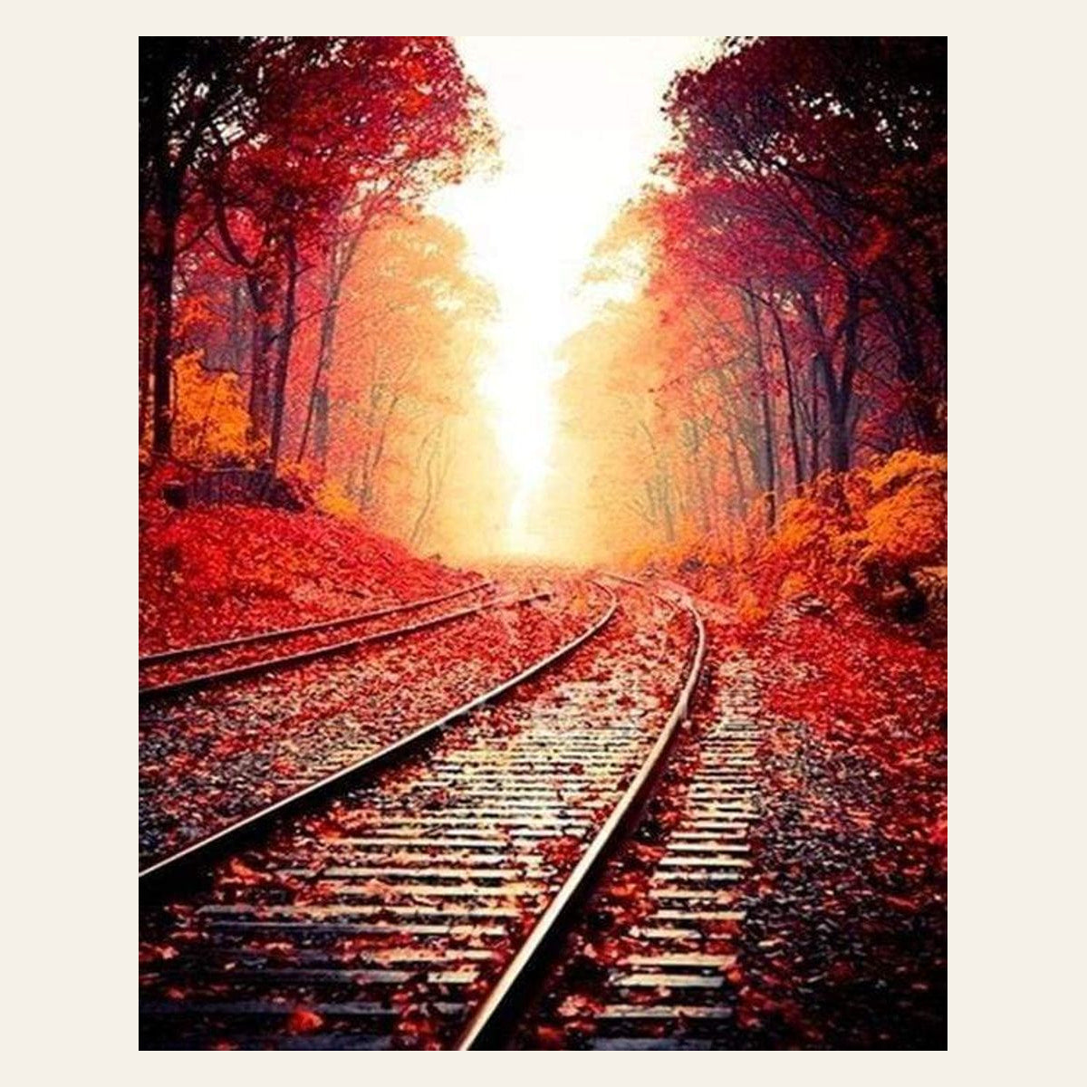 Rails finished paint by numbers artwork