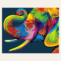 Elephant Pop Colors finished paint by numbers artwork