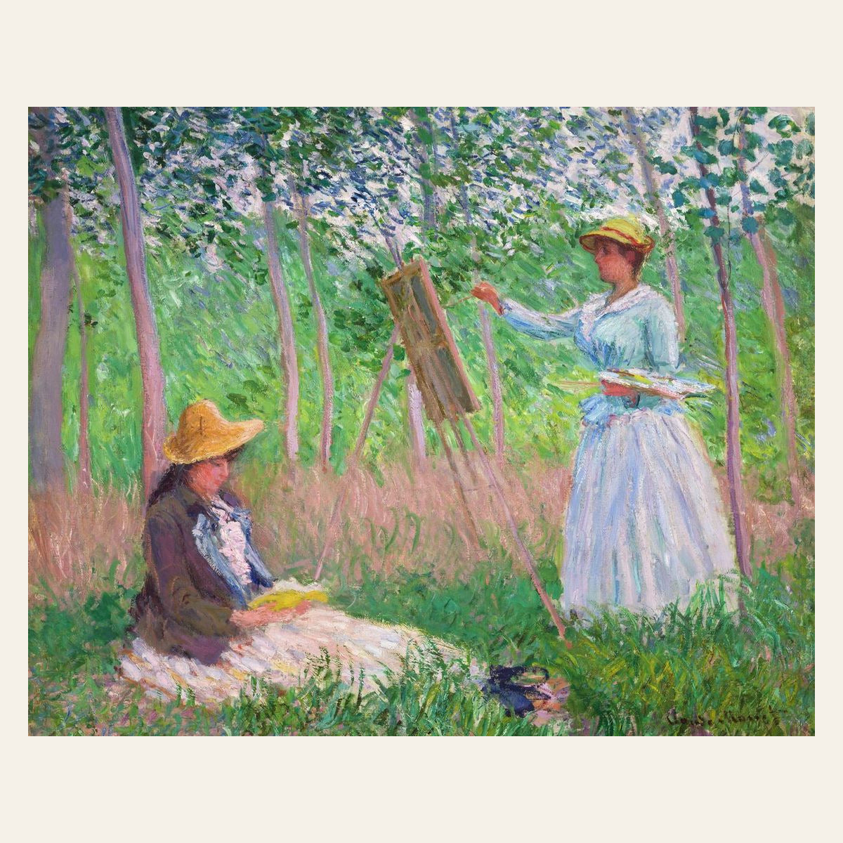 In the woods of Giverny - Monet finished paint by numbers artwork
