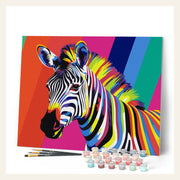 Pop Art Zebra Stripe finished paint by numbers artwork