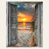 Door to the Beach finished paint by numbers artwork