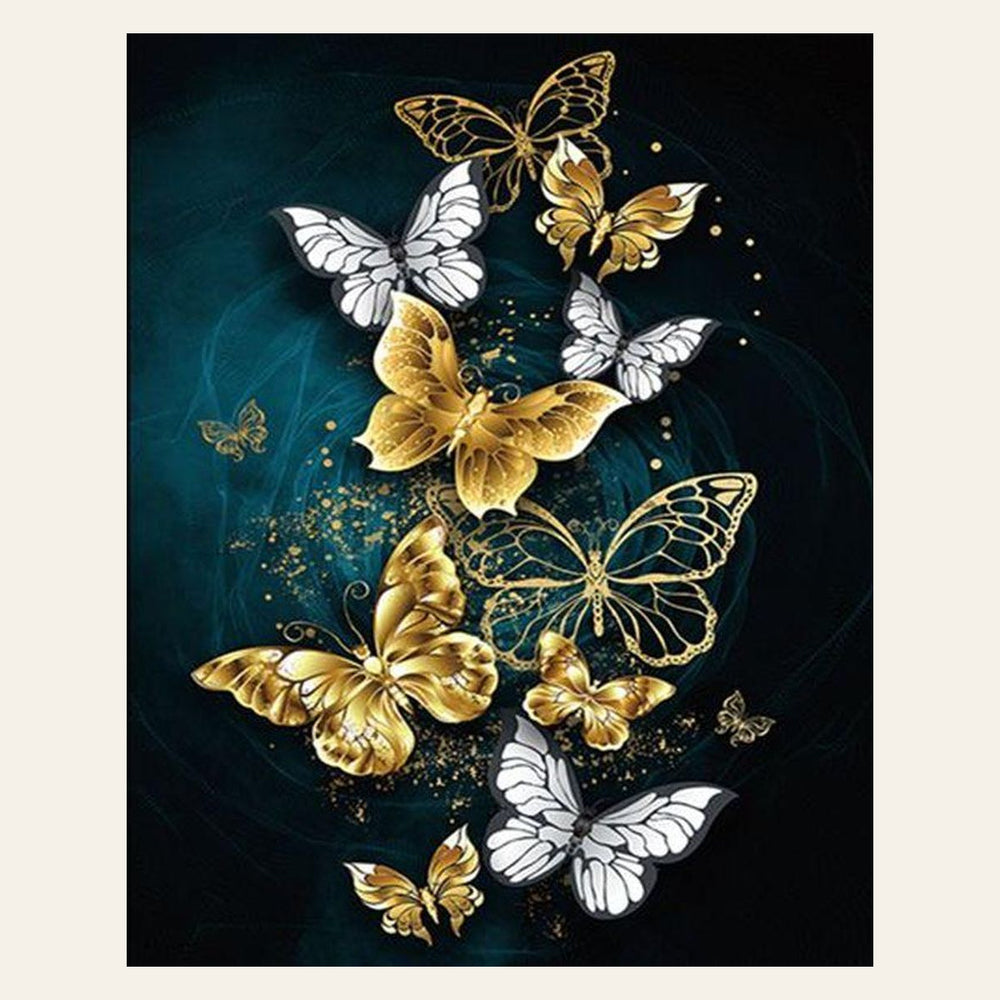 Fairy Butterflies finished paint by numbers artwork