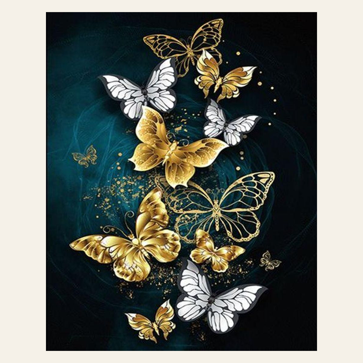 Fairy Butterflies finished paint by numbers artwork