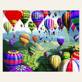 Hot Air Balloons finished paint by numbers artwork