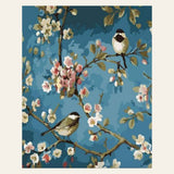 Flowers and Birds finished paint by numbers artwork