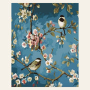 Flowers and Birds finished paint by numbers artwork
