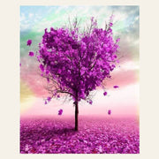 Tree Heart finished paint by numbers artwork