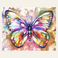 Colorful Butterfly finished paint by numbers artwork
