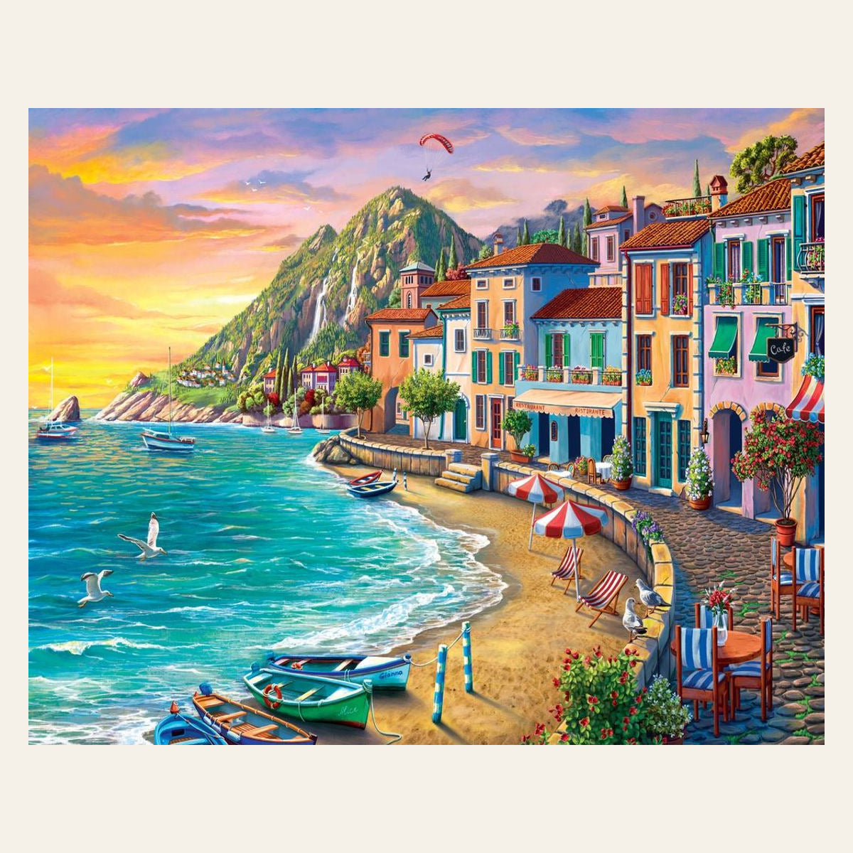 Beach Vacation finished paint by numbers artwork