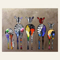 Zebras Back finished paint by numbers artwork