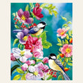 Small Birds in Spring finished paint by numbers artwork