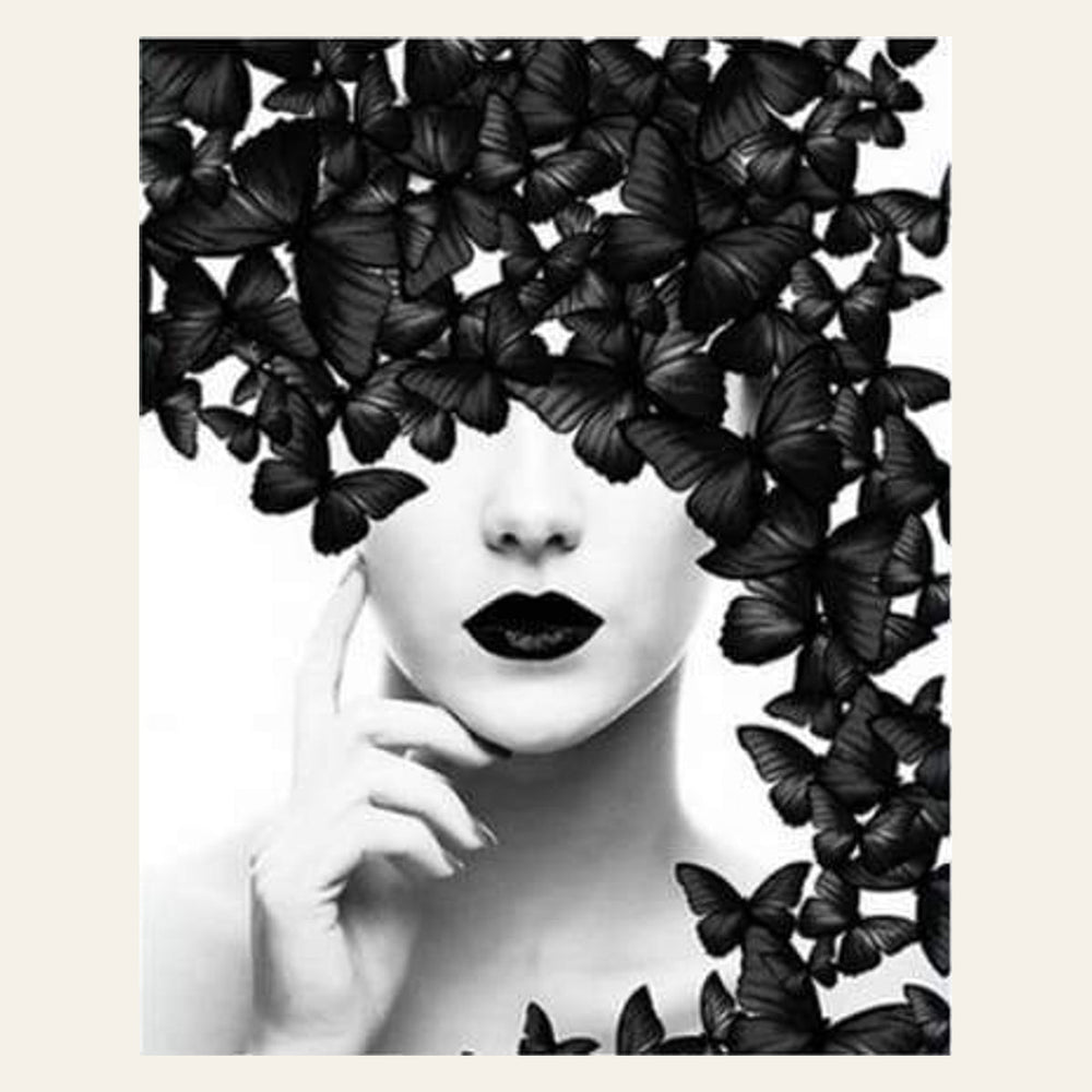 Butterfly Beauty finished paint by numbers artwork