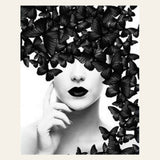 Butterfly Beauty finished paint by numbers artwork