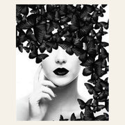 Butterfly Beauty finished paint by numbers artwork