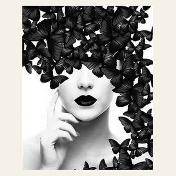 Butterfly Beauty finished paint by numbers artwork