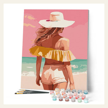 Beauty by the Sea finished paint by numbers artwork
