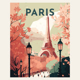 Travel Poster Paris 2 finished paint by numbers artwork