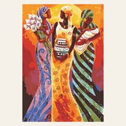 Pretty African Women finished paint by numbers artwork