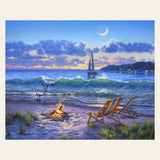 Beach View finished paint by numbers artwork