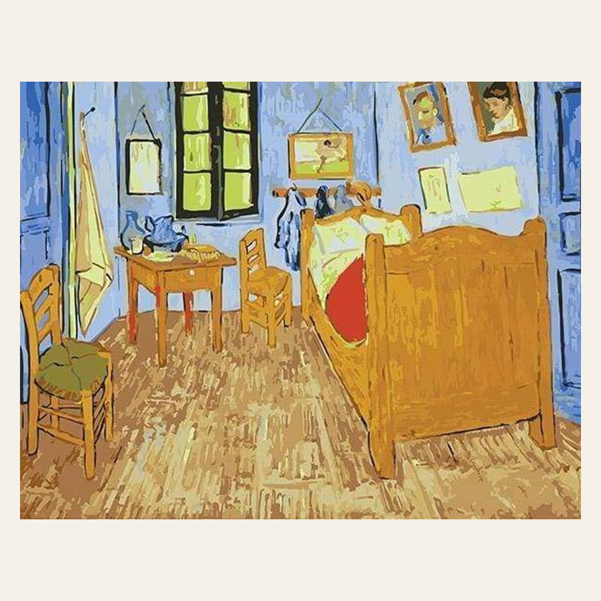 Van Gogh House finished paint by numbers artwork