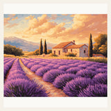 Lavender Rows finished paint by numbers artwork
