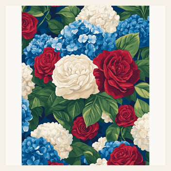 American Bouquet finished paint by numbers artwork