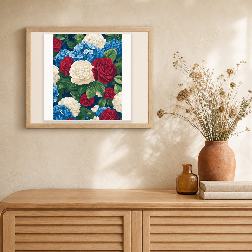 American Bouquet artwork displayed in a warm interior