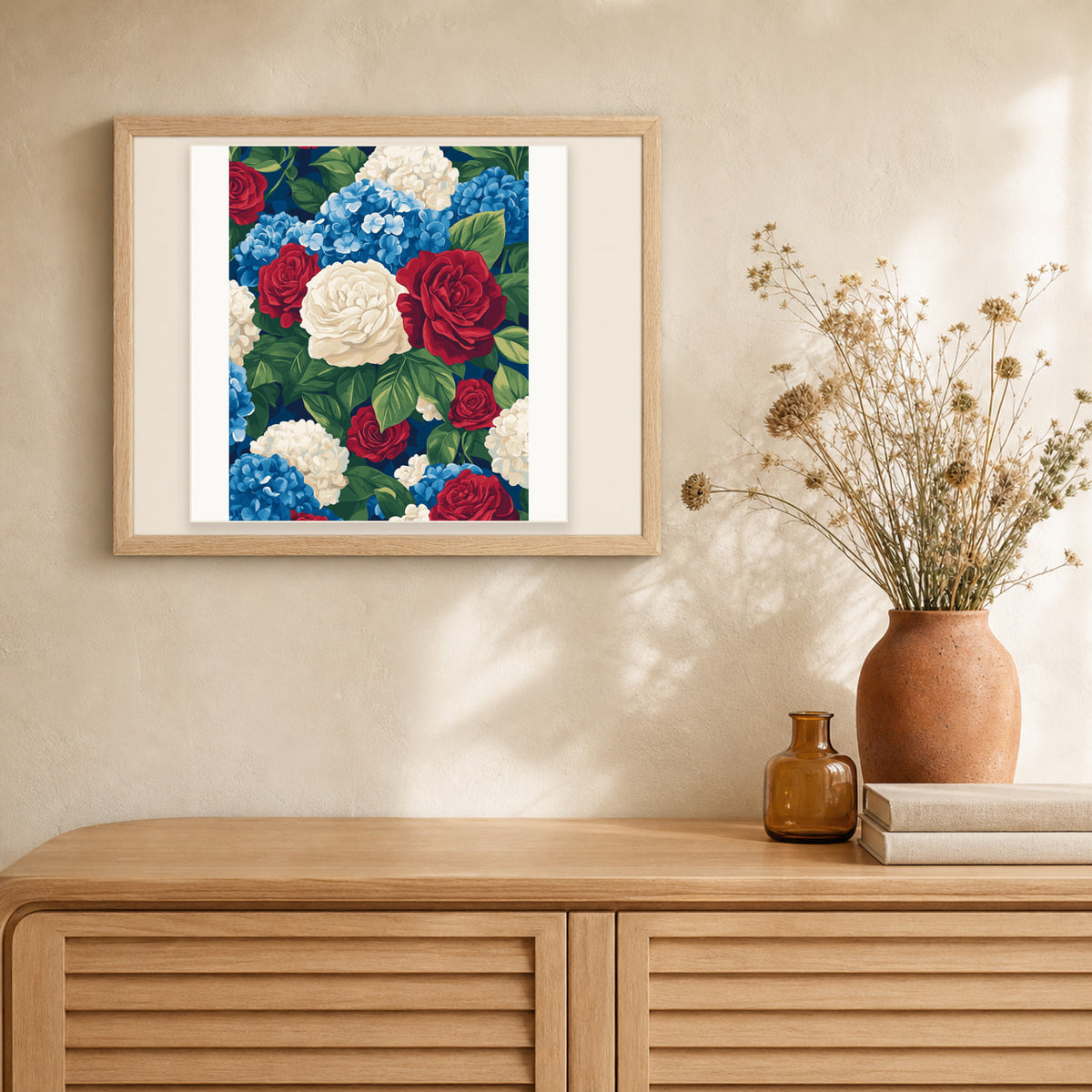 American Bouquet artwork displayed in a warm interior