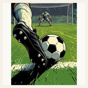Free Kick finished paint by numbers artwork
