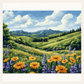 Fragrant Meadow finished paint by numbers artwork