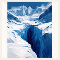 Glacial Crevasse finished paint by numbers artwork