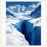 Glacial Crevasse finished paint by numbers artwork