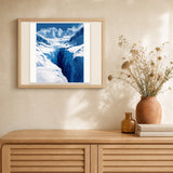 Glacial Crevasse artwork displayed in a warm interior